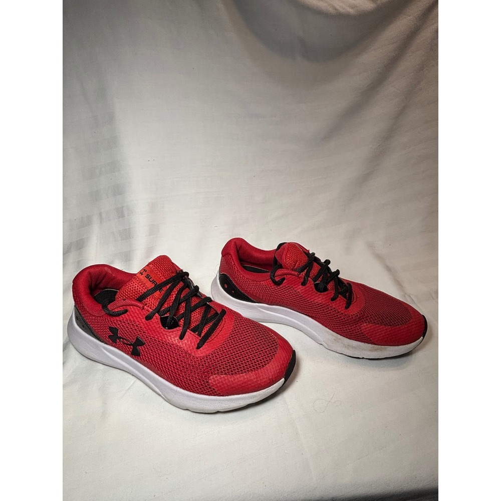 Under Armour Surge 3 Red Black Running Shoes 3024989-600 Mens 5 Womens‎ 6.5Y